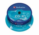   Verbatim CD-R 700 MB, 80min, 52x, hengeren (DataLife) 25 db/henger
