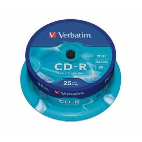Verbatim CD-R 700 MB, 80min, 52x, hengeren (DataLife) 25 db/henger