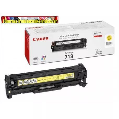 Canon CRG-718 eredeti toner yellow (CRG718,CRG 718) 2,9K