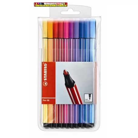 STABILO Pen 68, Rostirón készlet, 1 mm, 20 különböző szín	(filctoll) (rostiron)