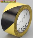   Ipari jelzőszalag,gumi ragasztószalag  50mm x 33m, 3M, sárga-fekete