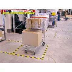   Ipari jelzőszalag,gumi ragasztószalag  50mm x 33m, 3M, sárga-fekete