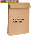   TC/4-es redős-talpas, szilikonos tasak,  barna kraft papír, 40 mm talp (TC4, A4 boríték)