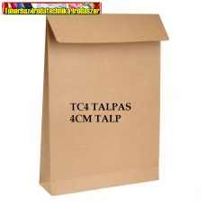 TC/4-es redős-talpas, szilikonos tasak,  barna kraft papír, 40 mm talp (TC4, A4 boríték)