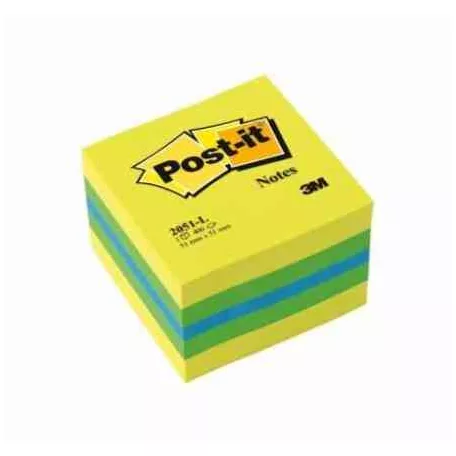 Post-it 51x51 öntapadós jegyzettömb mini kocka, lime 2051L(2051-L) 400lap/cs
