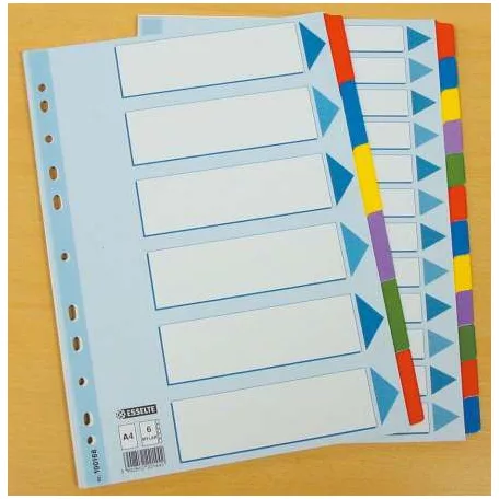 Esselte 100169 - MYLAR elválasztólap 12 részes 