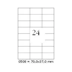   Rayfilm Univerzális címke (etikett) 70x37 mm 24címke/lap 100lap/dob (R0ECO 0508A)