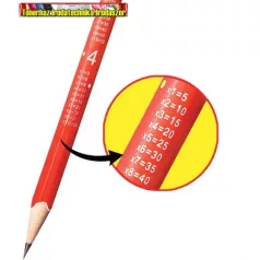   KORES Mathmagic Grafitceruza radírral, HB, háromszögletű, 