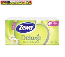 Zewa deluxe papírzsebkendő 90db/csom 3rétegű Camomile