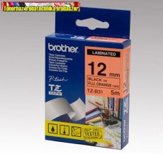 Brother TZ szalagok, TZ-B31 fluor narancs/fekete 12mm (TZe-B31)