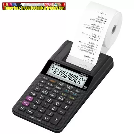 CASIO HR-8rce Számológép, szalagos, 12 számjegy, 1 színű nyomtató, (hr8)