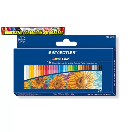 Olajpasztell kréta, STAEDTLER Noris Club, 16 különböző szín 241NC16