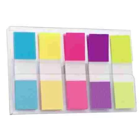 Post-it 683-5  jelölőcimke 5 színű , műanyag, 5x20 lap, 12x43 mm