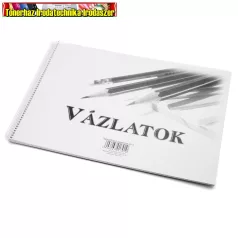 Vázlatfüzet spirálos B5 famentes 32 lap 