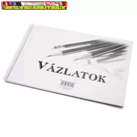 Vázlatfüzet spirálos B5 famentes 32 lap 