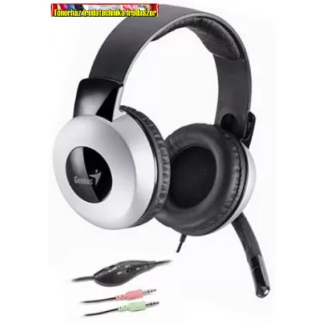 Genius HS-05A Stereo Fejhallgató (3.5mm Jack, hangerőszabályozó, mikrofon) HS05A