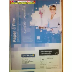   Rayfilm pólóra vasalható fólia lézernyomtatóhoz  világos pólóra  10ív/cs  ( R02071123B)