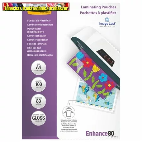Fellowes lamináló fólia A/4 2x80 mic.  100 db/csom. Fényes (53061)(A4)