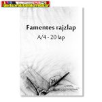   Rajzlap, famentes, fehér, A4 120gr. 20ív/cs PD. ragasztott 