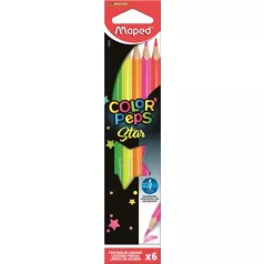 Maped COLOR PEPS FLUO színes ceruza, 6 db/doboz
