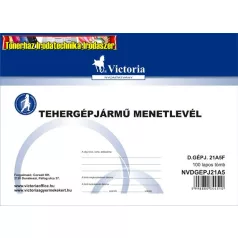   Victoria Menetlevél A/5 tgk. 100lap d.Gépj.21(tehergépkocsi menetlevél)
