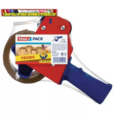 Csomagzáró gép, 50 mm, csomagolószalaggal, TESA 57395 (csomagzárógép)