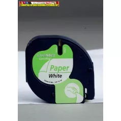   DYMO Letratag Feliratozógép papírszalag, 12 mm x 4 m, FEHÉR S0721500/59421