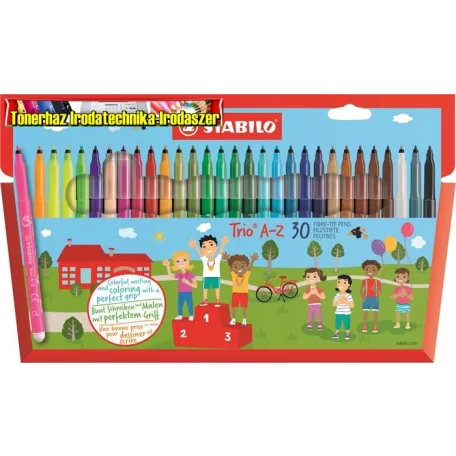 STABILO Trio A-Z ,Filctoll készlet, 0,7 mm, 30 különböző szín