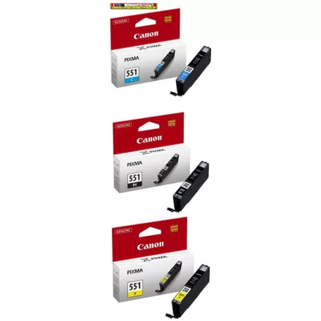 Canon CLI-551 C,M,Y  eredeti tintapatronok (CLI551,CLI 551)