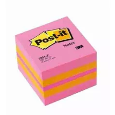   Post-it 51x51 öntapadós jegyzettömb mini kocka, pink 2051P 400lap/cs