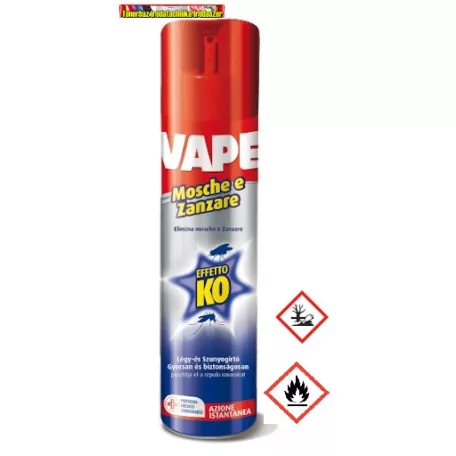 Vape KO2 rovarölő spray, repülő rovarok ellen, 400 ml (légy és szúnyog)