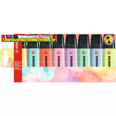 Stabilo Boss  Pastel szövegkiemelő 8-as készlet (pasztell színek)