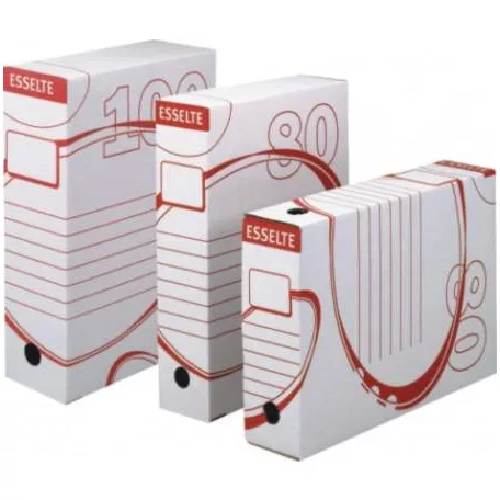 Esselte 128001 (128080) - 80mm archiváló doboz fehér karton