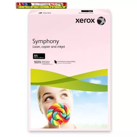  XEROX Symphony, rózsaszín (pasztell) Másolópapír, színes, A4, 80 g, 93970 (500ív/csg)