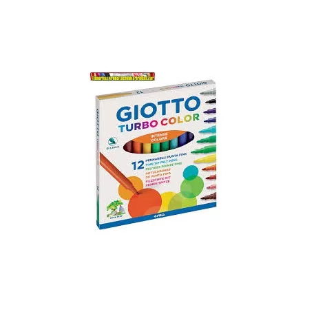 Giotto Turbo Color 12-es filctoll (rostiron)