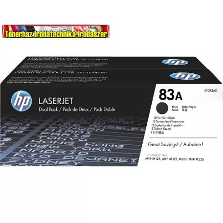 HP eredeti toner CF283AD DUPLA BLACK 2x1,5k