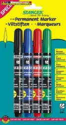 Stanger alkoholos marker M235 1-3mm kerekhegyű ,4 szín/készlet