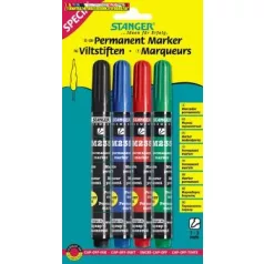   Stanger alkoholos marker M235 1-3mm kerekhegyű ,4 szín/készlet