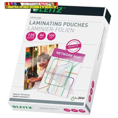  LEITZ Lamináló fólia -33806- A6/125mikron 100db/cs