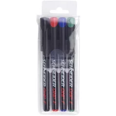   Schneider 222 F vegyes színű OHP alkoholos tűfilc 0.7mm   4 db-os bliszterben (maxx222,maxx 222)