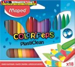   Zsírkréta, MAPED Color'Peps PlastiClean, 18 különböző szín (18db/cs)