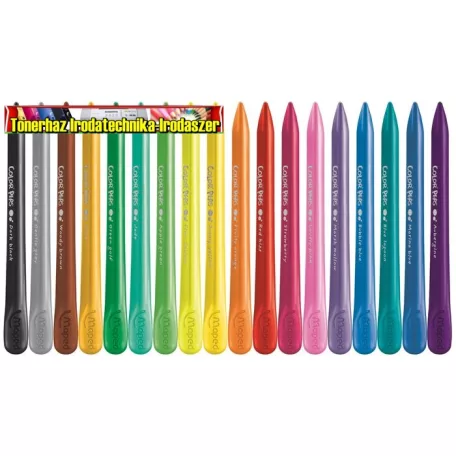 Zsírkréta, MAPED Color'Peps PlastiClean, 18 különböző szín (18db/cs)