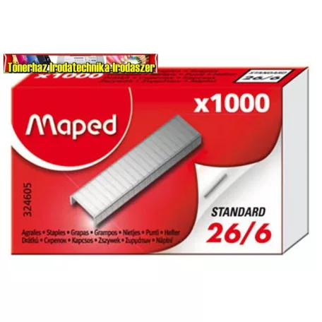 MAPED Tűzőkapocs, 26/6 1000db/dob