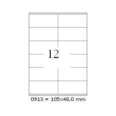   Rayfilm Univerzális címke (etikett) 105x48 mm 12címke/lap 100lap/dob (R0ECO 0913A)