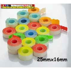 Árazószalag 25x16mm színes