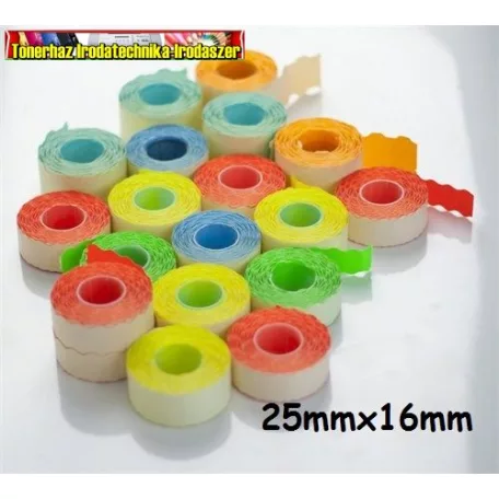 Árazószalag 25x16mm színes