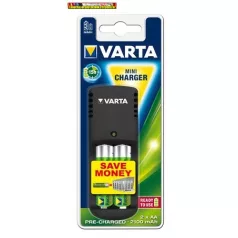   VARTA Mini Elemtöltő, AA ceruza/AAA mikro, +  2x2100 mAh AA, tölthető elem