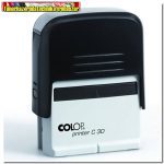   Bélyegző, COLOP Printer C 30 fekete ház, fekete párnával (C30)