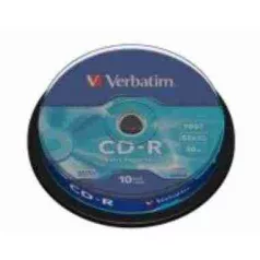   Verbatim CD-R 700 MB, 80min, 52x, hengeren (DataLife) 10 db/henger