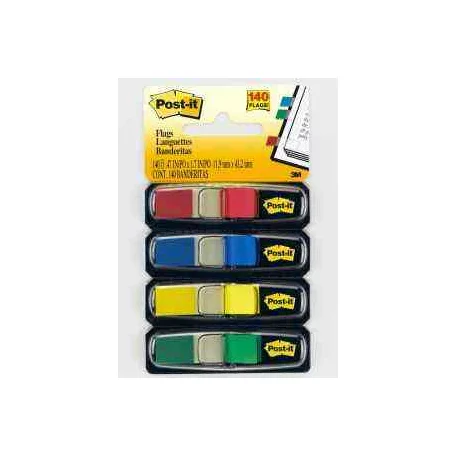 Post-it 683-4  jelölőcimke 4 színű 4x35 lap, 12x44 mm